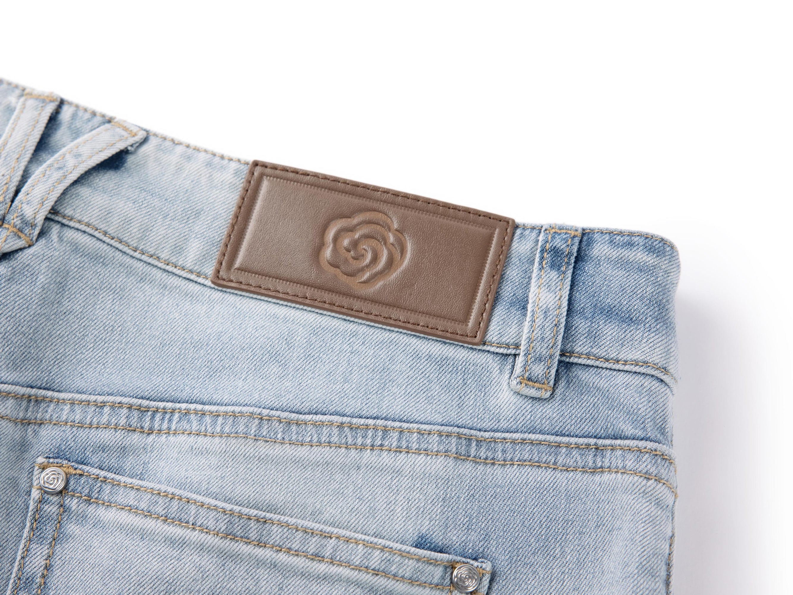 Light Wash Wide-Leg Jeans | Blue