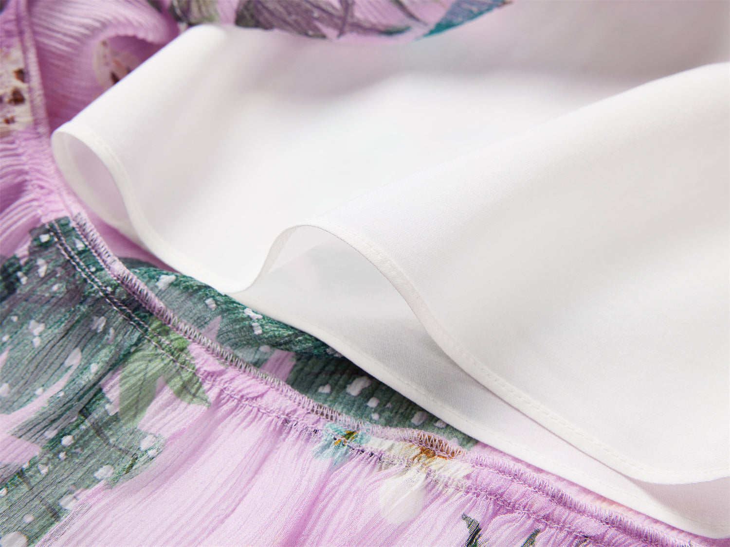 Silk Floral Midi Dress | Purple