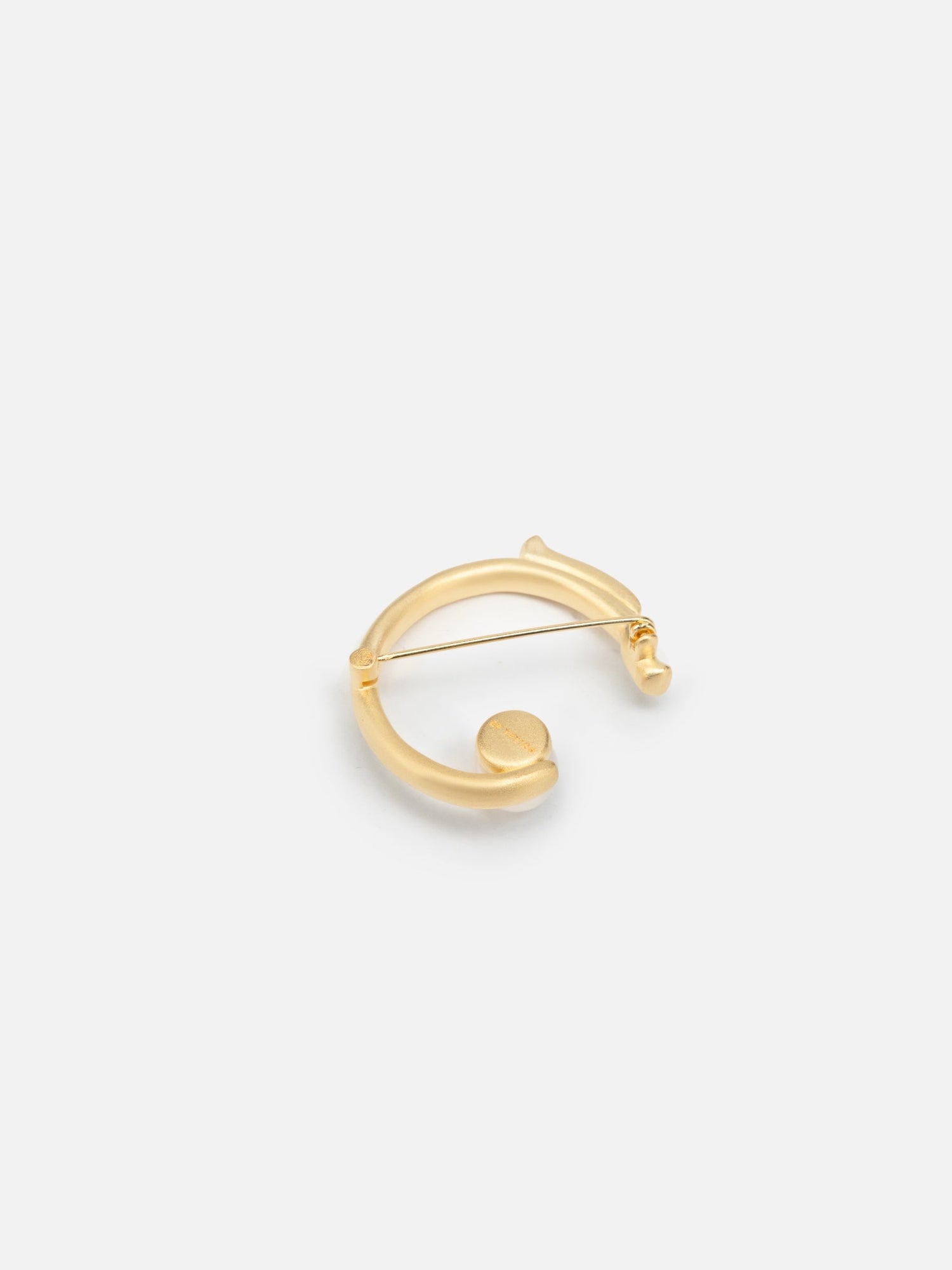 C-Shaped Zodiac Pearl Brooch | Copper/Fresh Water Pearls