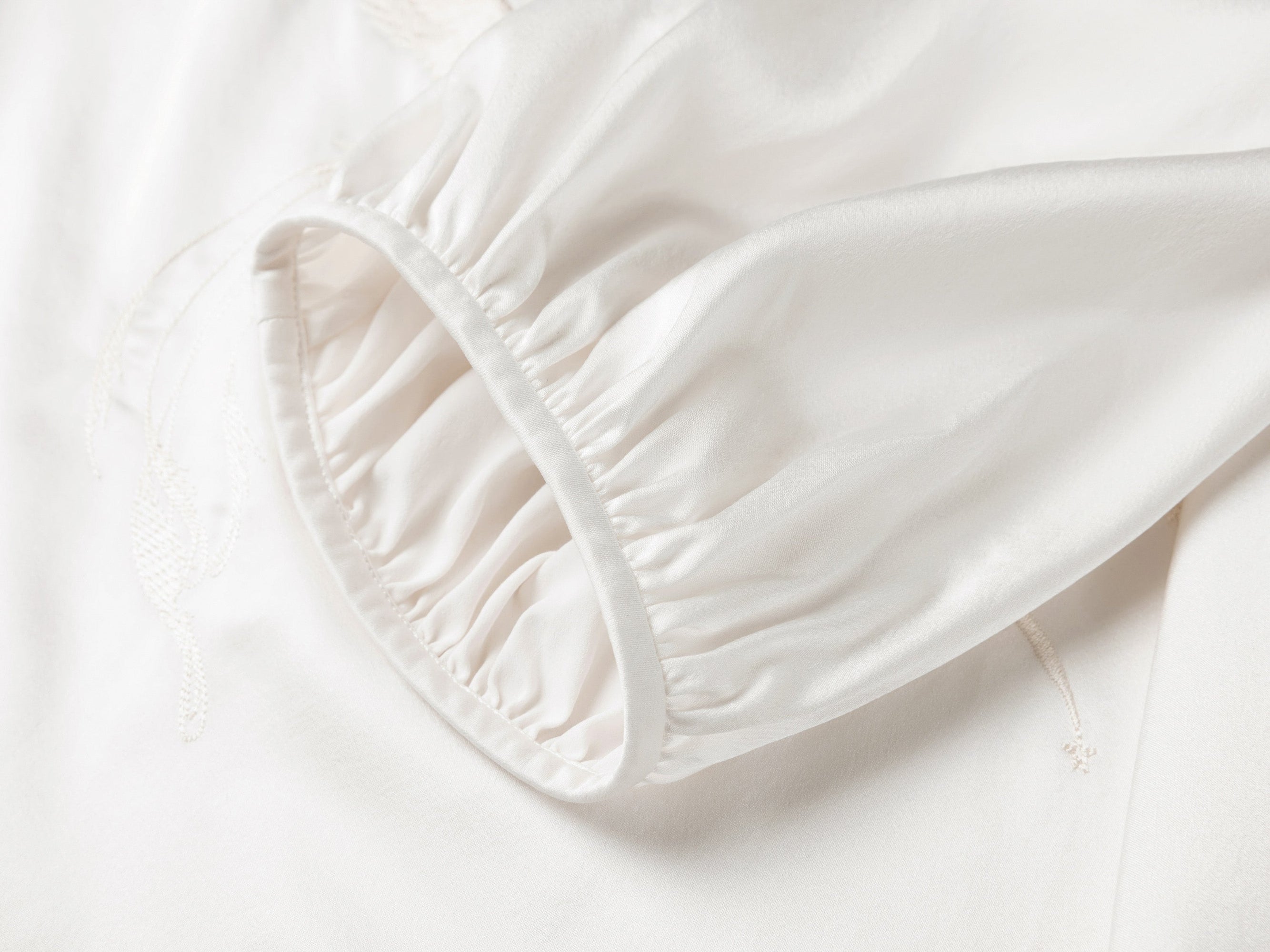 Neo-Chinese Silk Embroidered Stand Collar Shirt | White