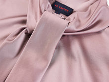 Heavy Silk Satin Ribbons Shirt | Purple