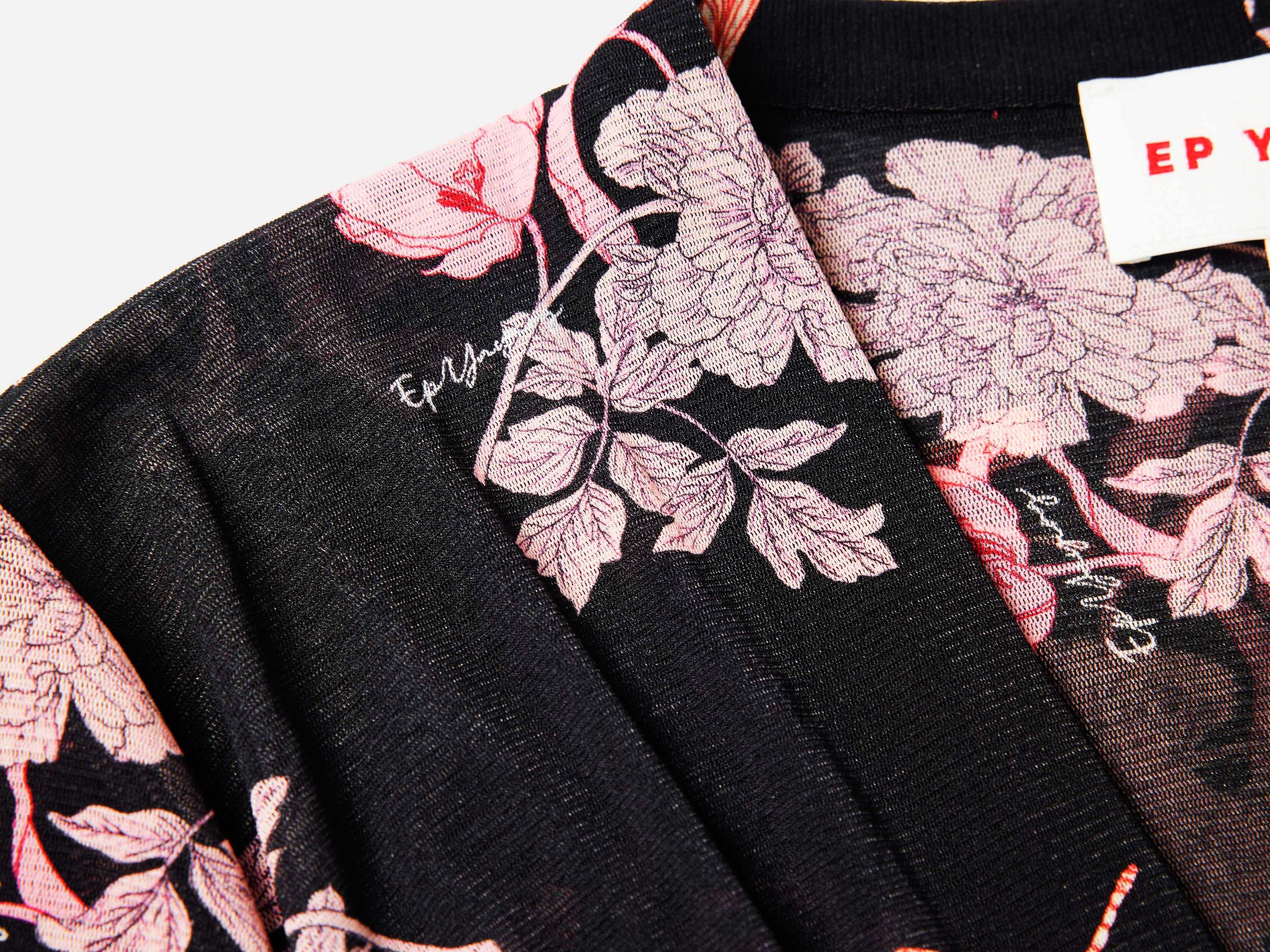 Floral Midi Dress | Black