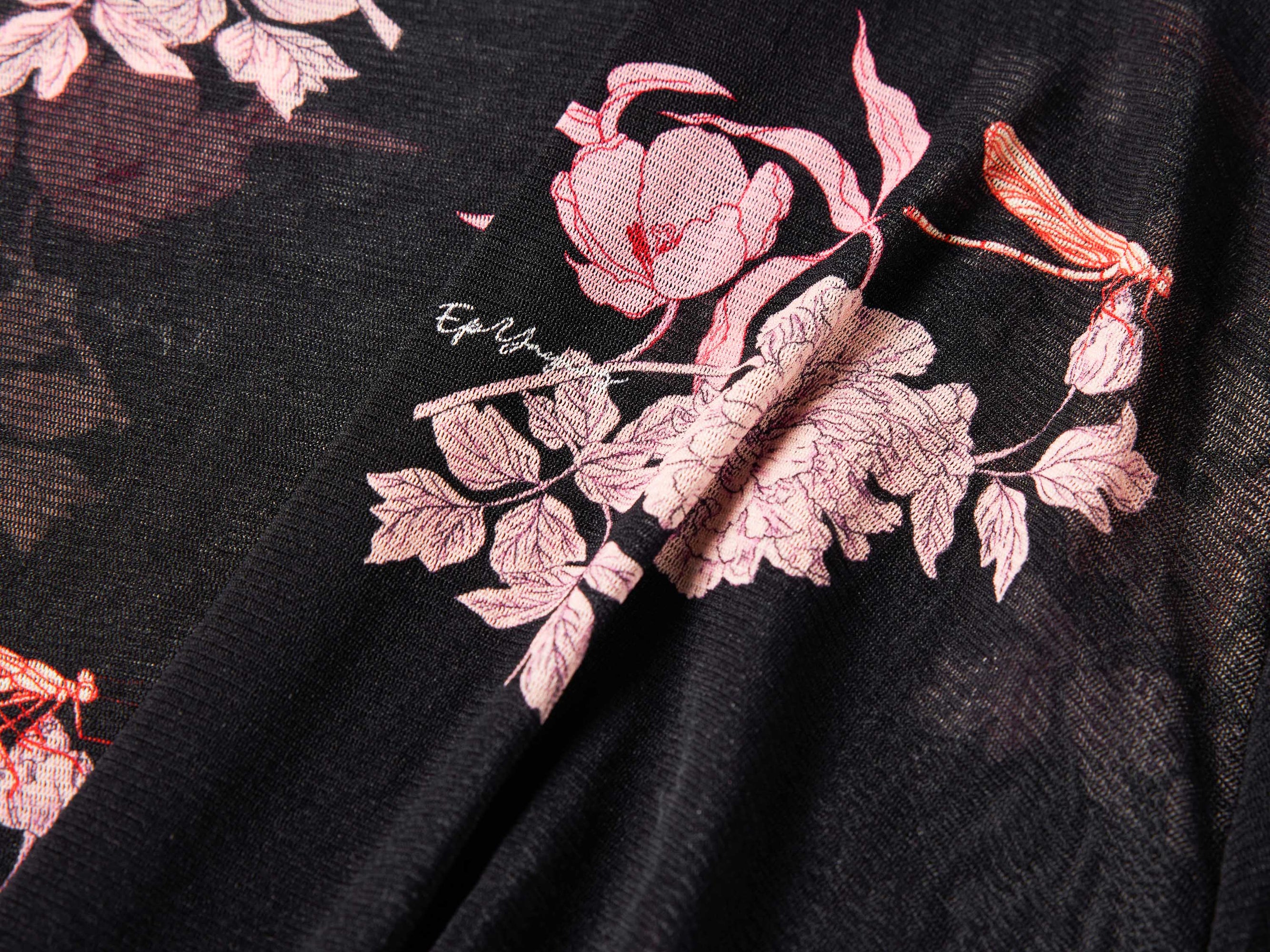 Floral Midi Dress | Black