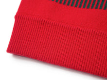 Woolen Knit Cardigan | Red