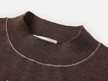 Jacquard Yak Wool Sweater | Brown