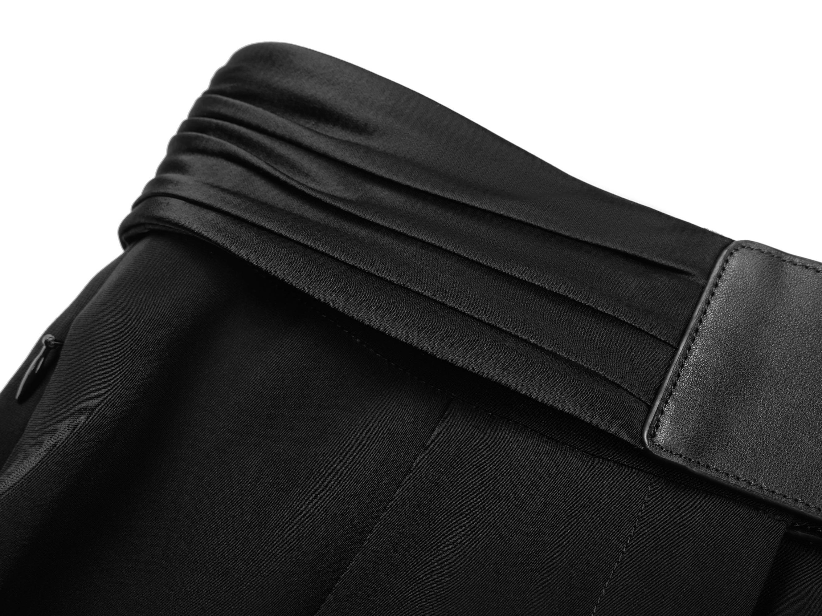 Straight Leg High-Waisted Flared Trouser | Black