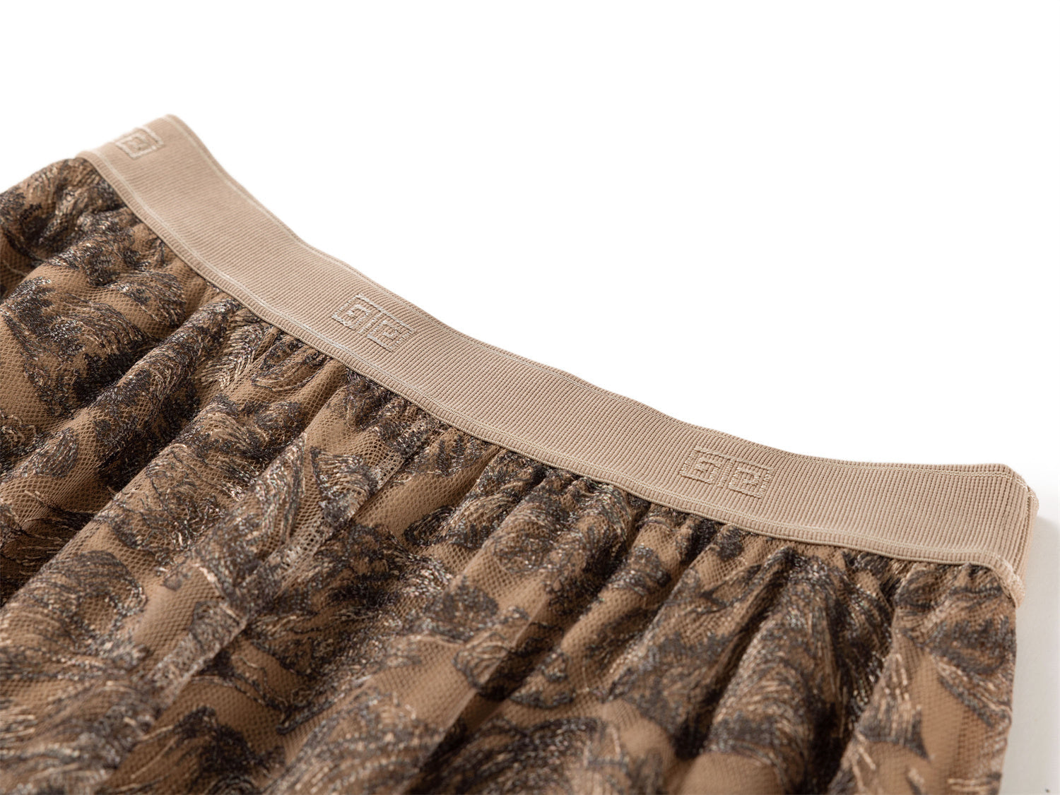 Chinese Style Embroidered Skirt | Brown