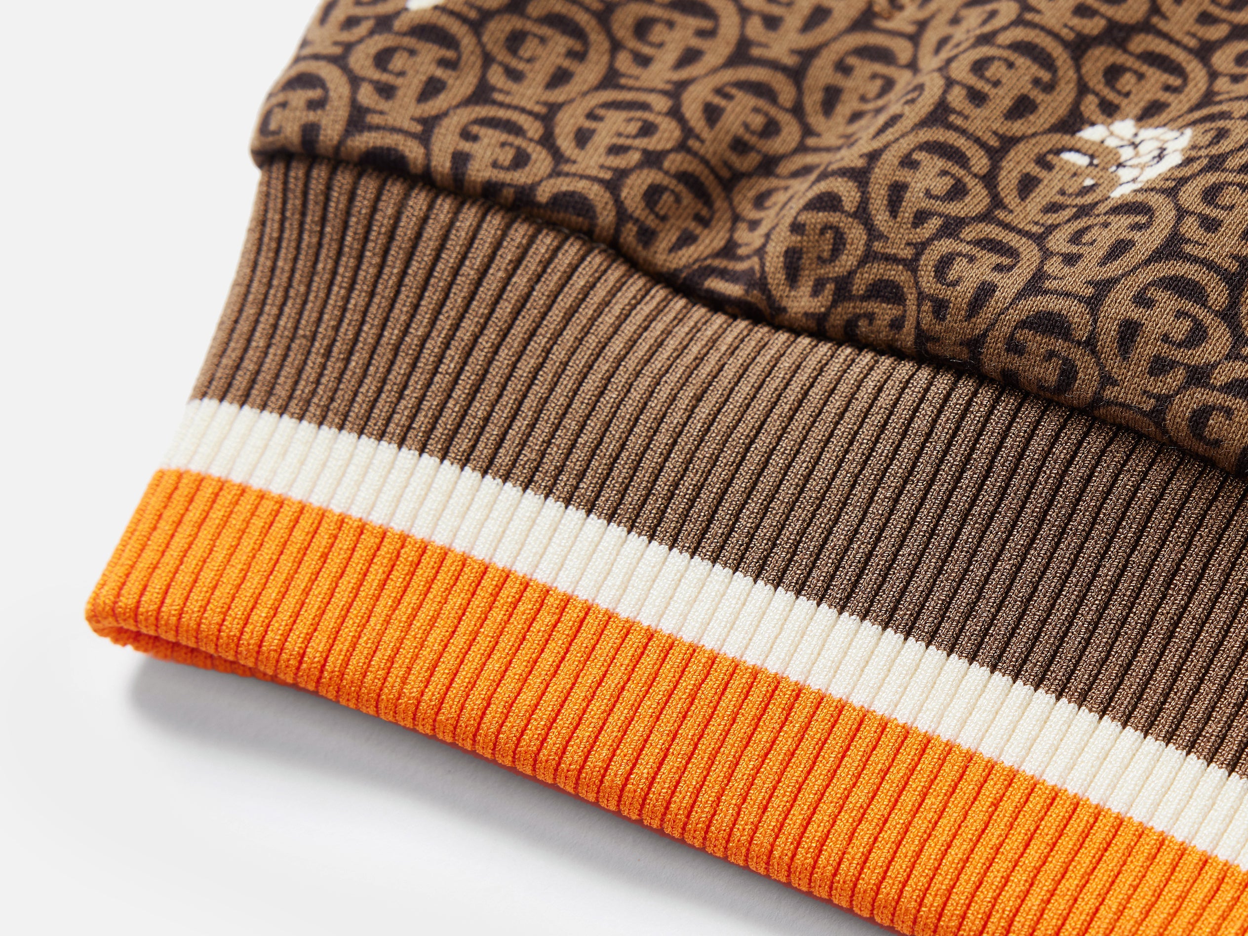 Cotton Printed Jacket | Brown