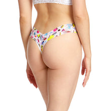 Signature Lace Low Rise Thong - II | White/Multi