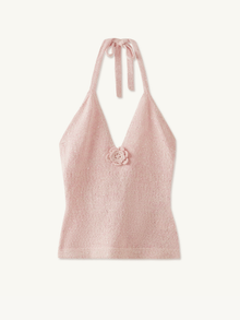 Daphne Halter Top | Bon Bon Pink Sequin
