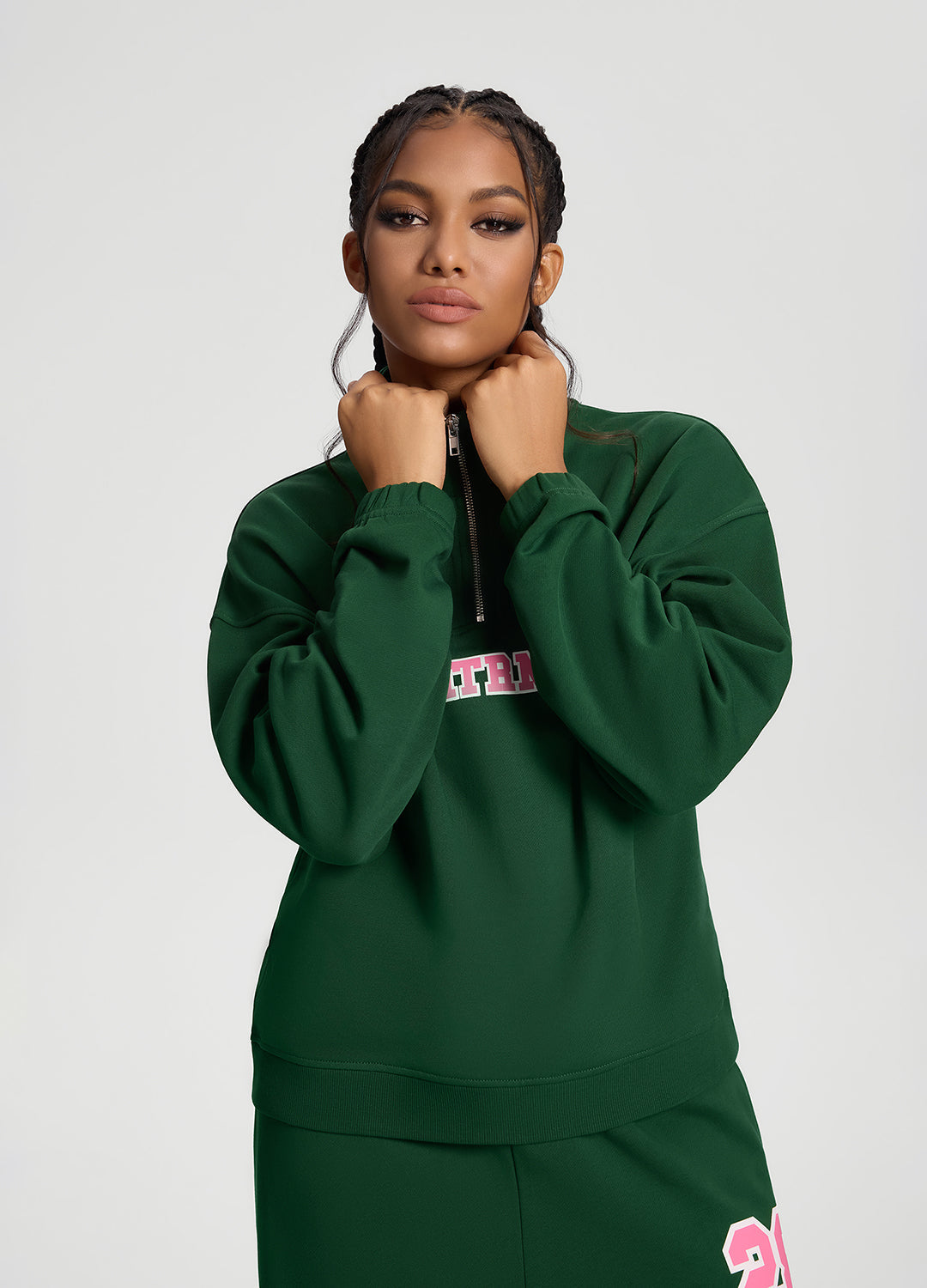 Better League Zip Sweatshirt | Urban Green