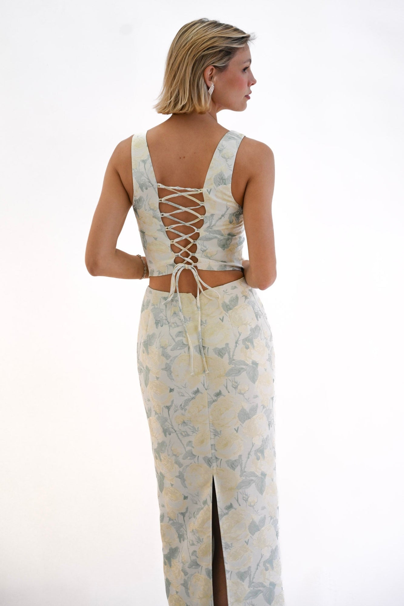 Andie Corset Top | Sage Floral