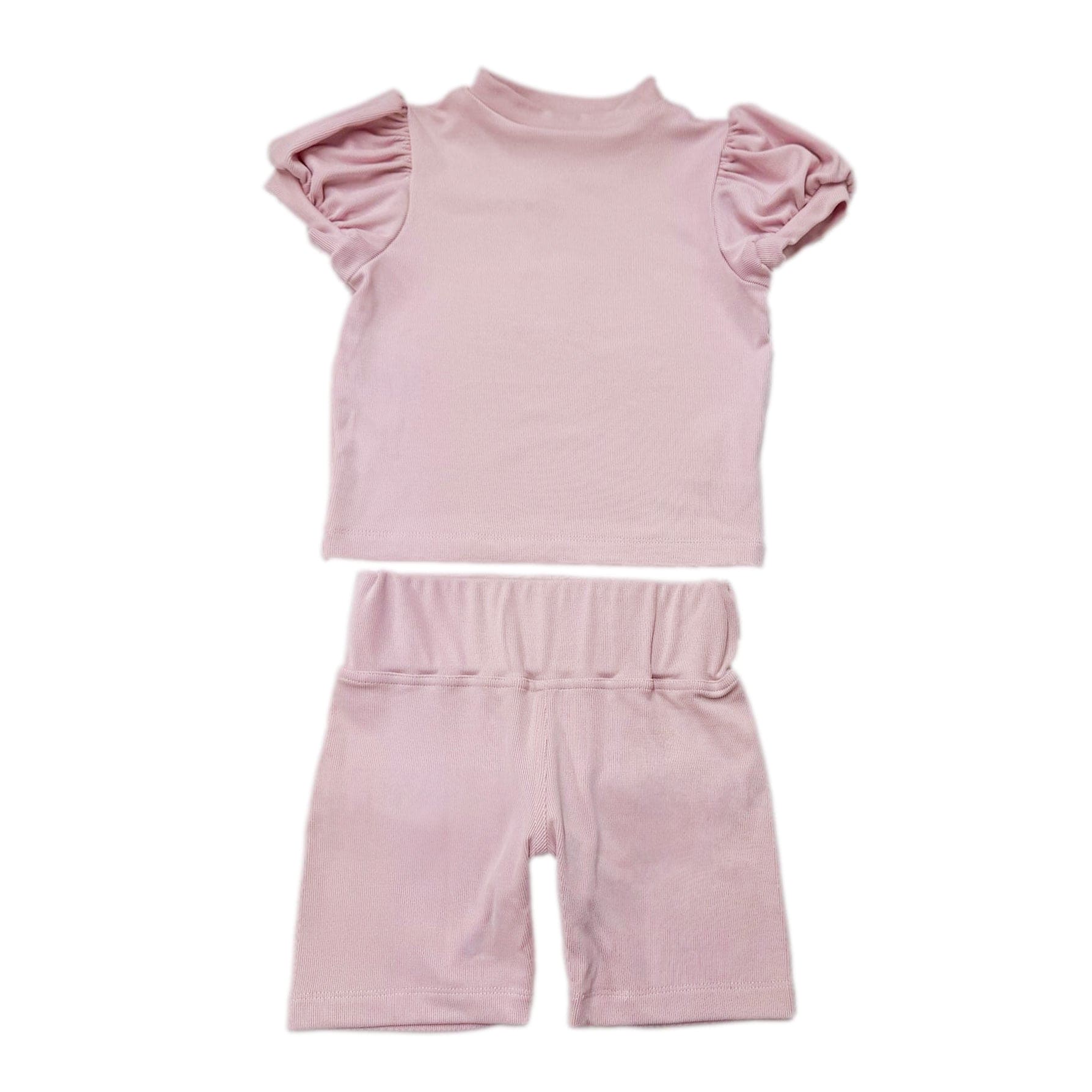 Baby Girls | Top and Biker Shorts Set | Pink