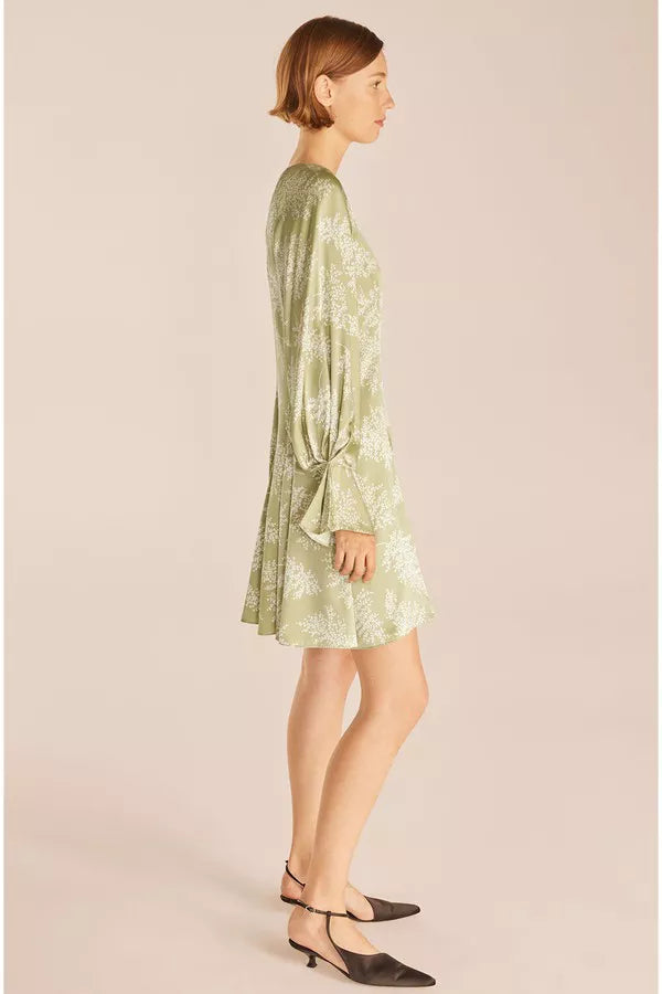 Godet Dress | Arden Fern Linen Combo
