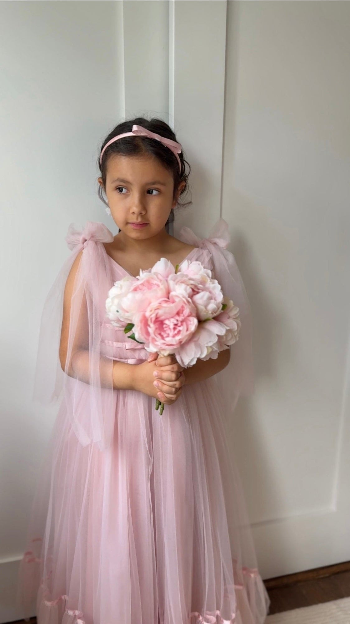 Girls | Camila Tulle Gown | Light Pink
