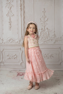 Baby Girls | Molly Tweed Top and Lace Skirt Set | Pink