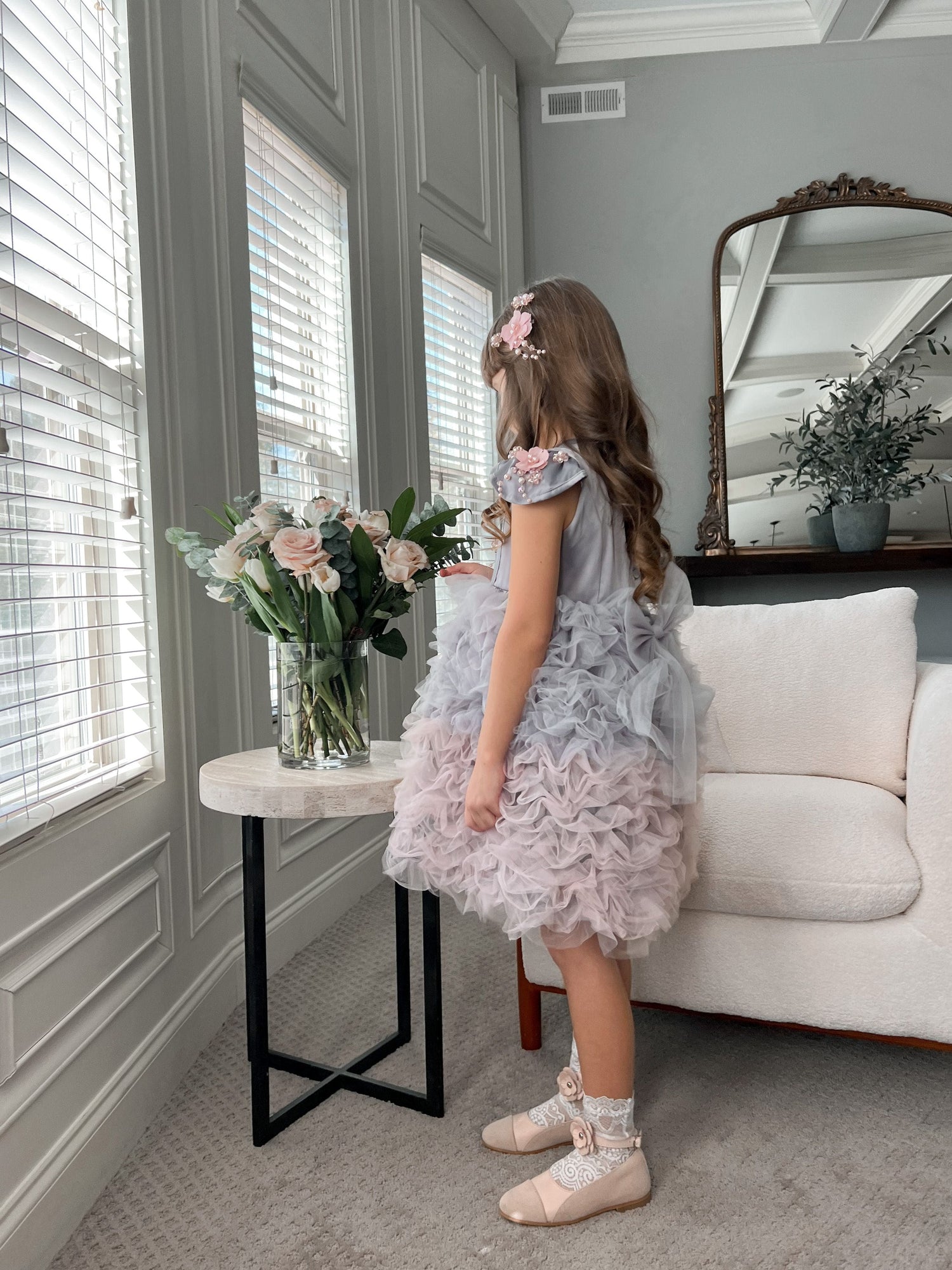 Baby Girls | Mia and Ombré Cupcake Tulle Dress | Grey & Pink