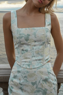 Andie Corset Top | Sage Floral