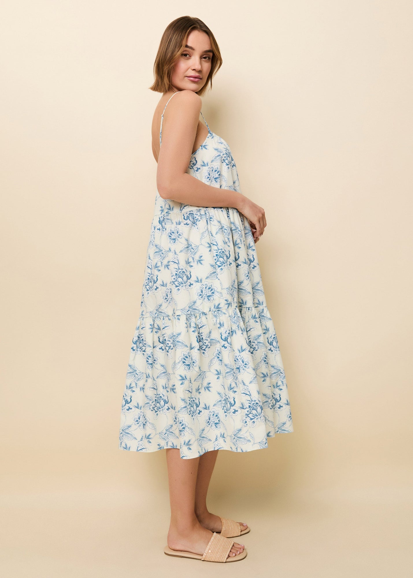 Addison Dress French Blue / Brule Toile - Solid & Striped