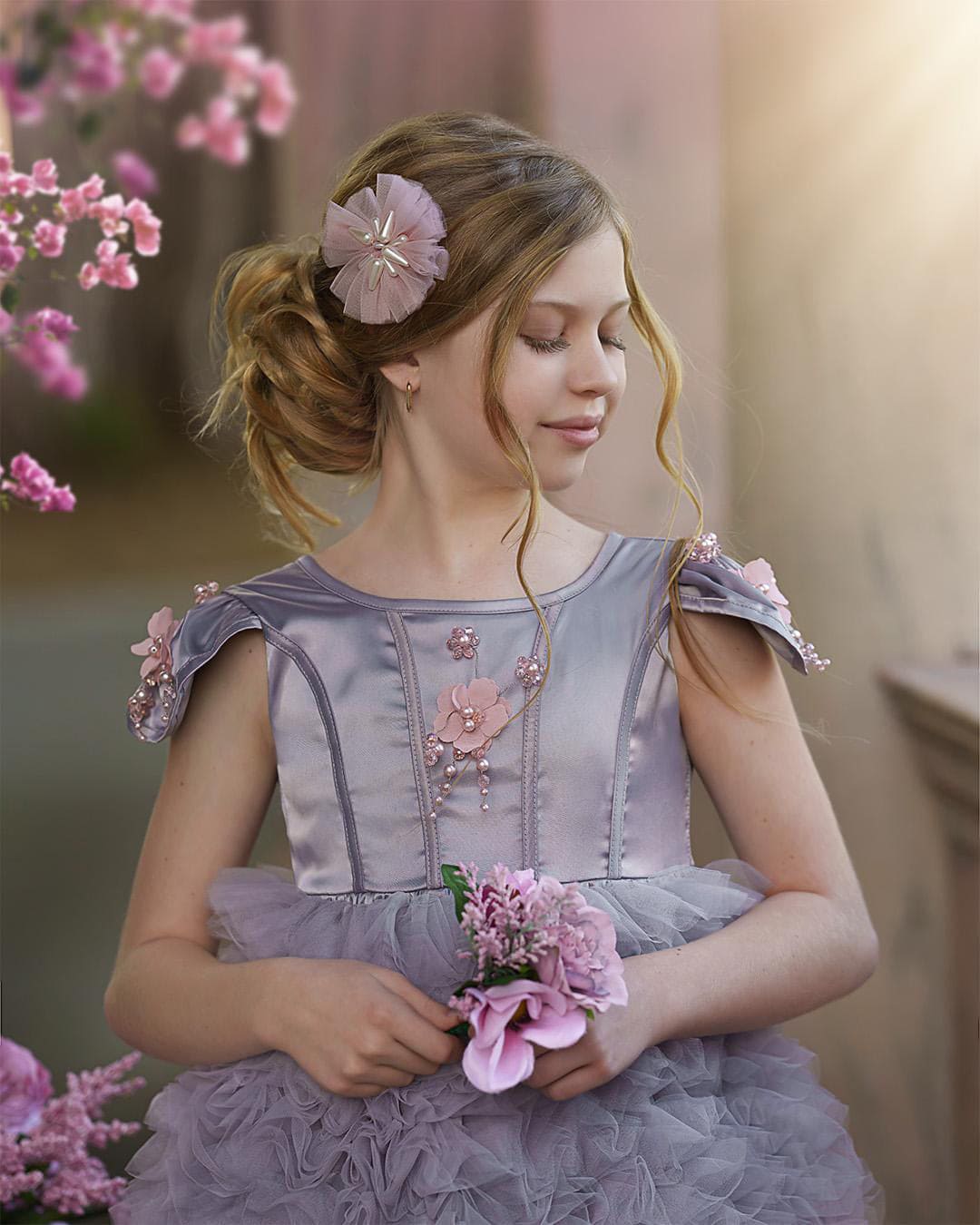 Baby Girls | Mia and Ombré Cupcake Tulle Dress | Grey & Pink