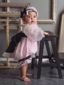 Baby Girls | Coco-Pink Tulle Romper | Pink