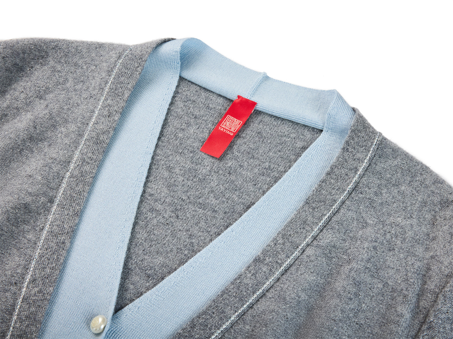 Faux Two-Piece Pullover | Grey