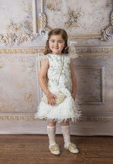 Baby Girls | Olivia Feather Dress | White