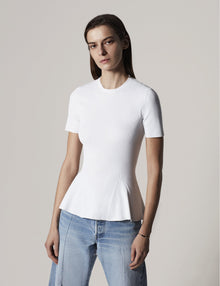 Women | Peplum Knit | White