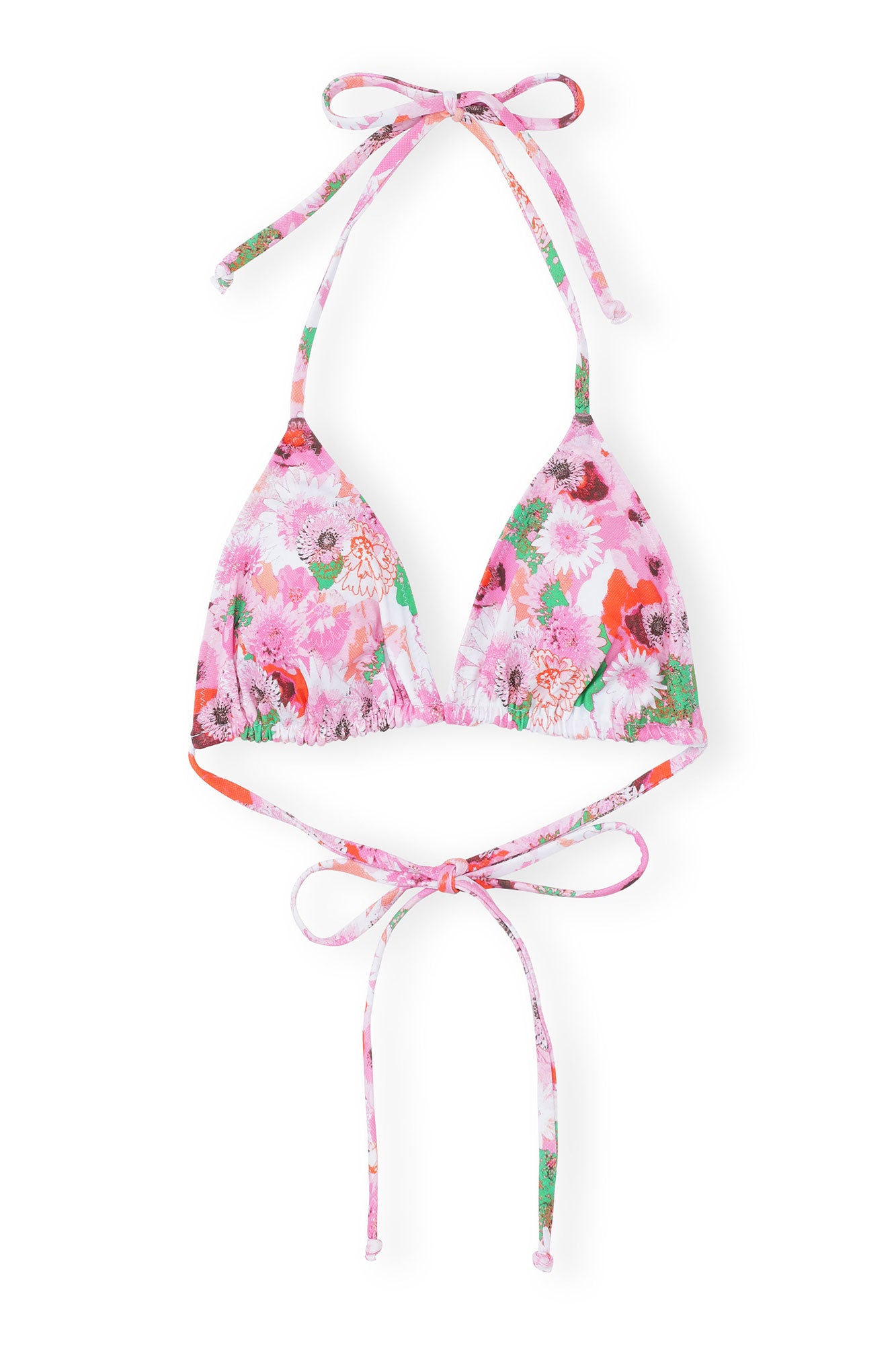 Recycled Printed String Bikini Top | Sugar Plum