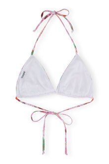 Recycled Printed String Bikini Top | Sugar Plum