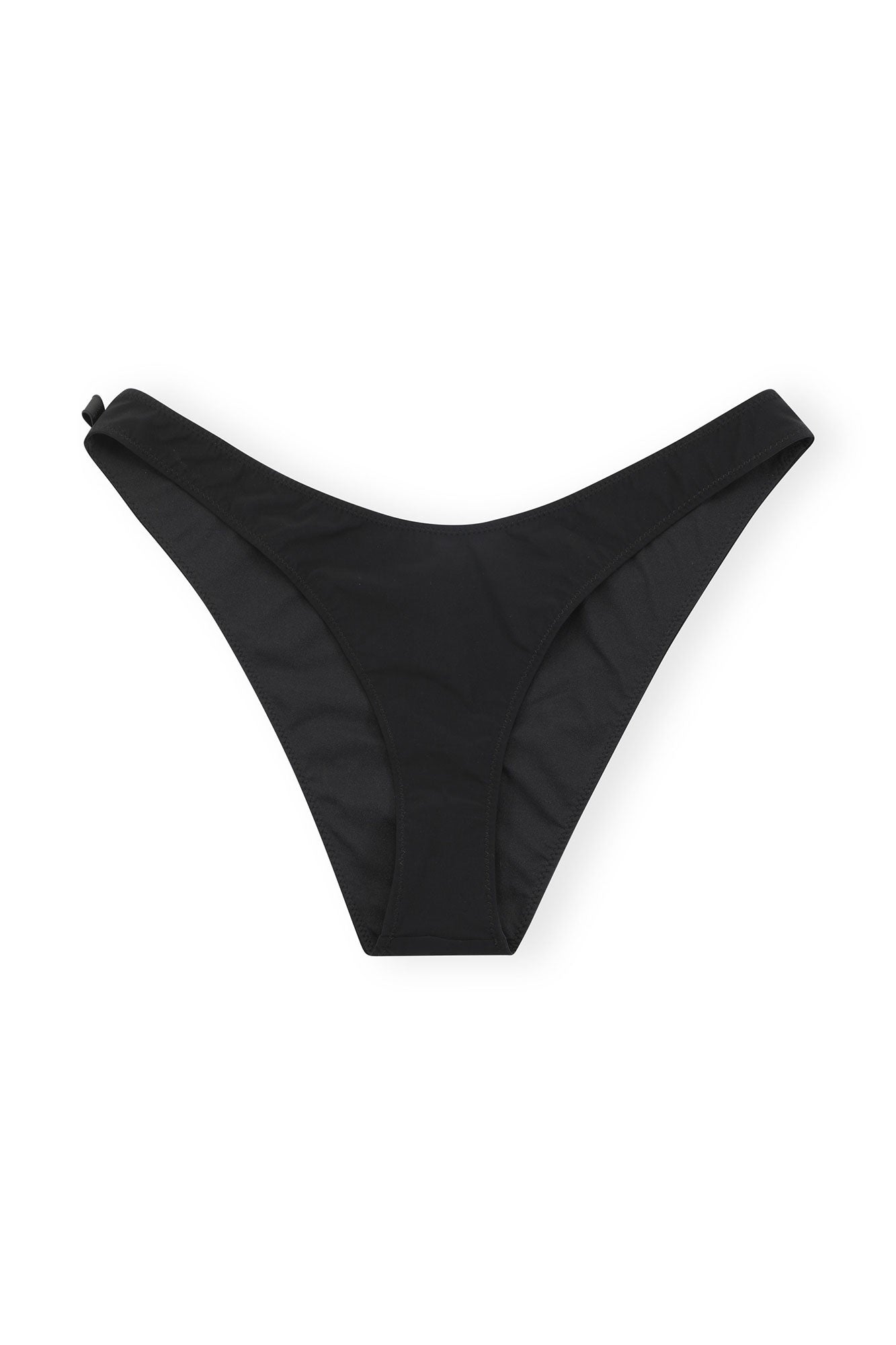 Recycled Matte Lowrise Wave Bikini Brief | Black