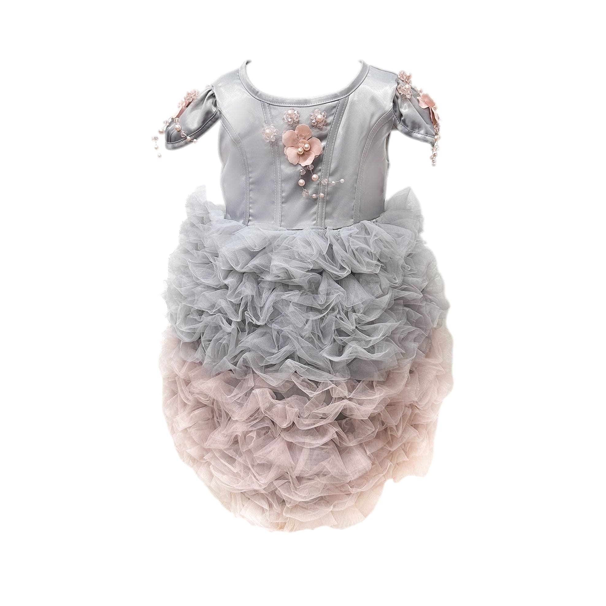 Baby Girls | Mia and Ombré Cupcake Tulle Dress | Grey & Pink