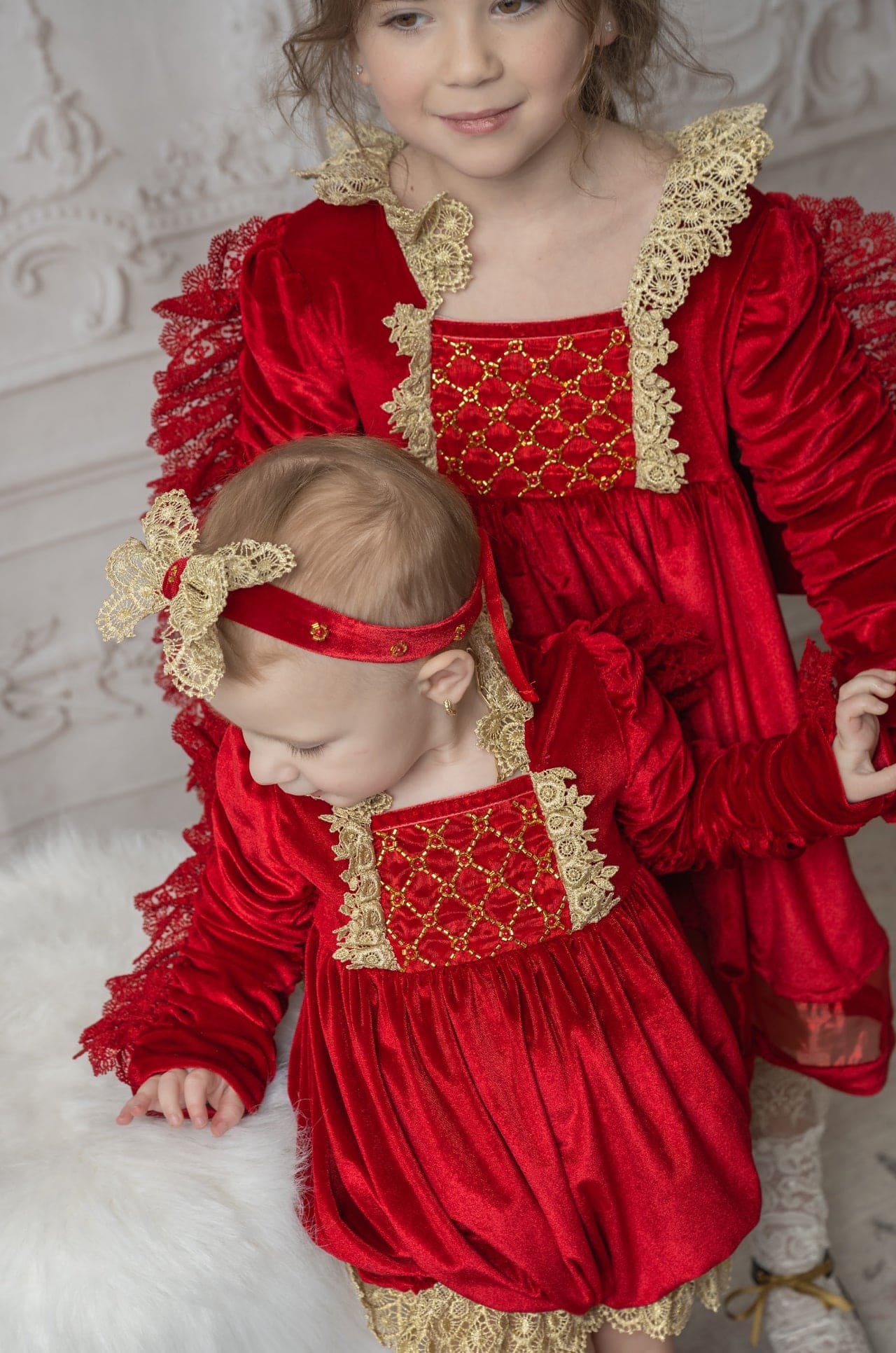 Baby Girls | Victoria Velvet Dress | Red