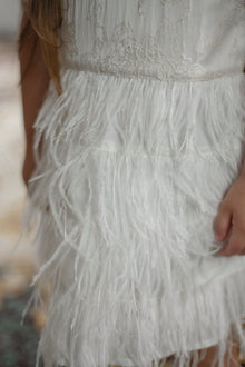 Baby Girls | Eliza Feather Dress | Ivory
