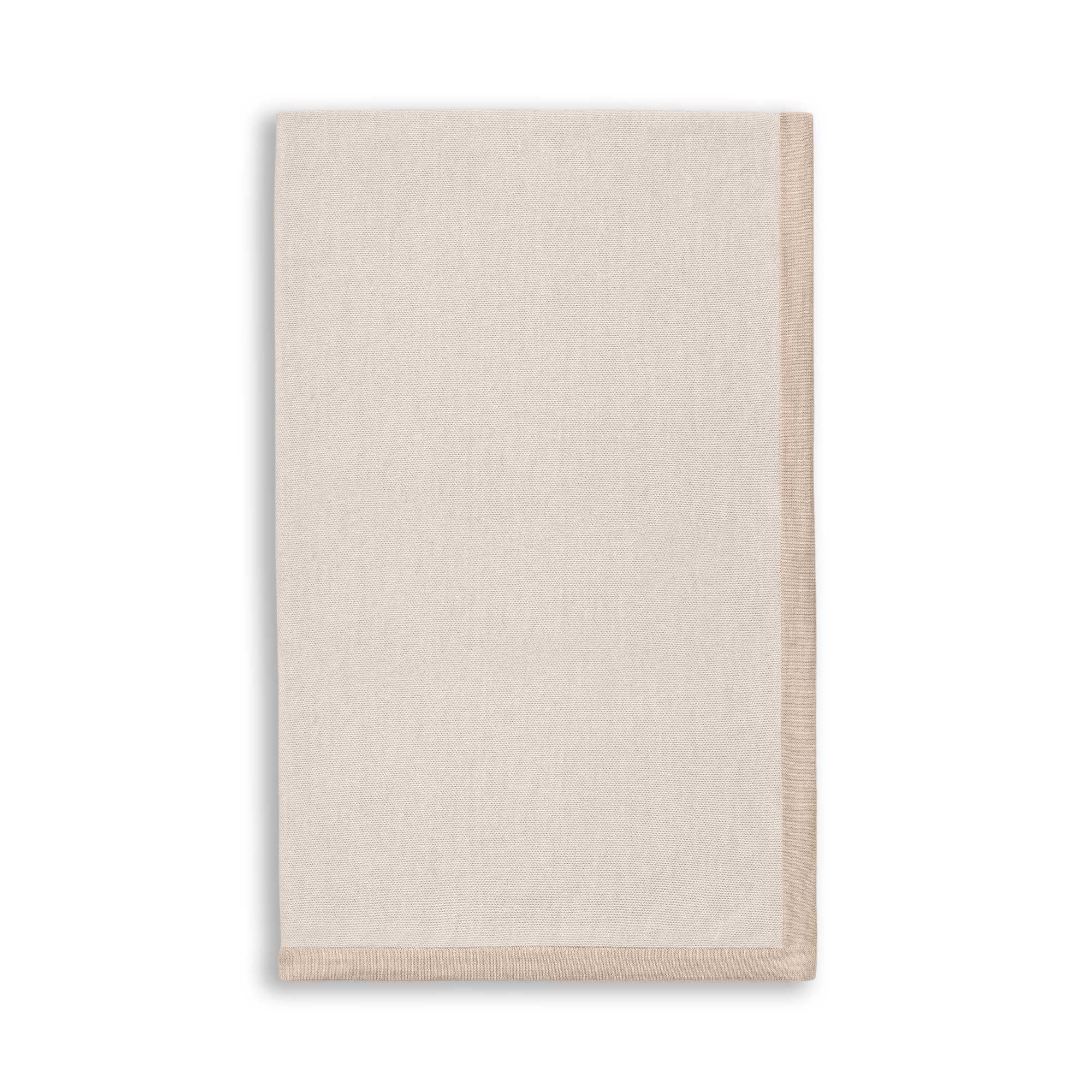 Border Baby Blanket | Ivory / Light Beige