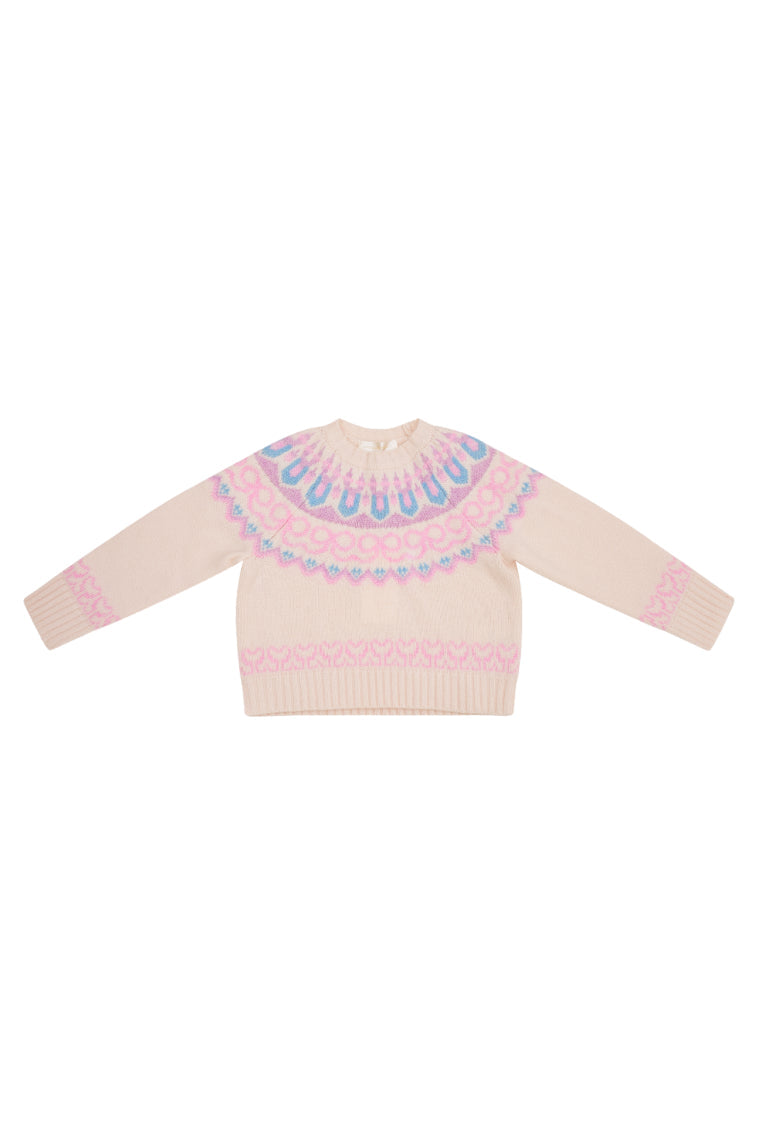 Girls Albine Wool Pullover | Confetti Cake