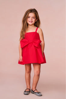 Girls Alejandra Bow Mini Dress | Red