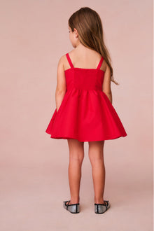 Girls Alejandra Bow Mini Dress | Red