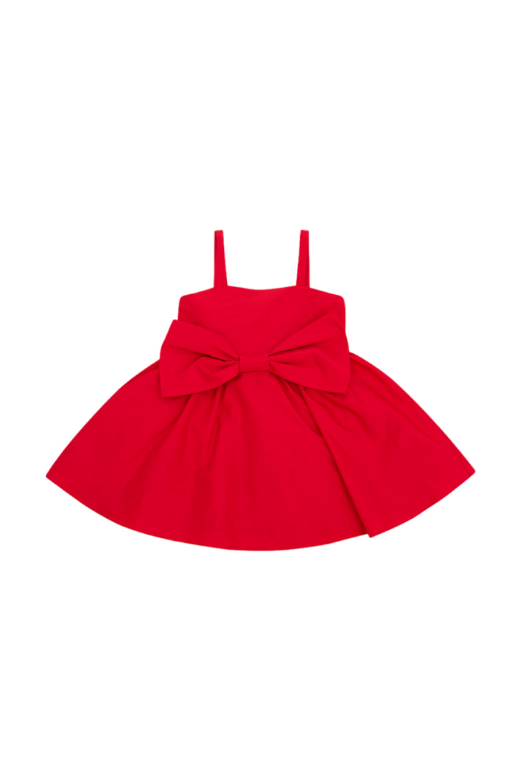 Girls Alejandra Bow Mini Dress | Red