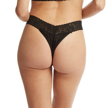 Animal Lace Original Rise Thong | Black