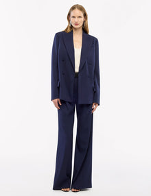 Women | Oversized Double Breasted Jacket | Indigo