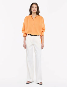 Women | Gathered Voile Blouse | Papaya