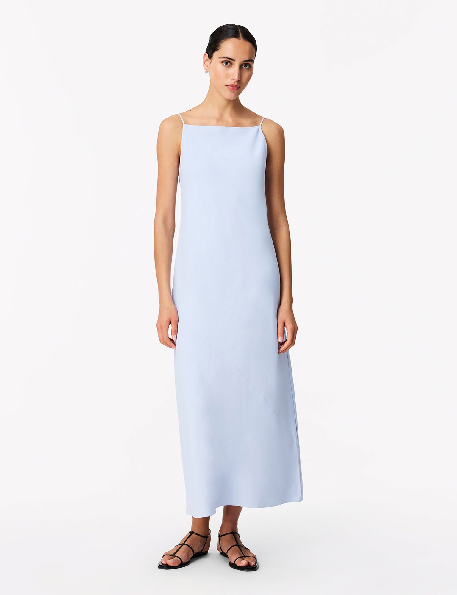 Women | Square Neck Slip Dress | French Blue