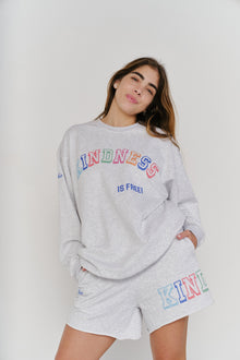 Kindness is Free Sweatshorts | Grey