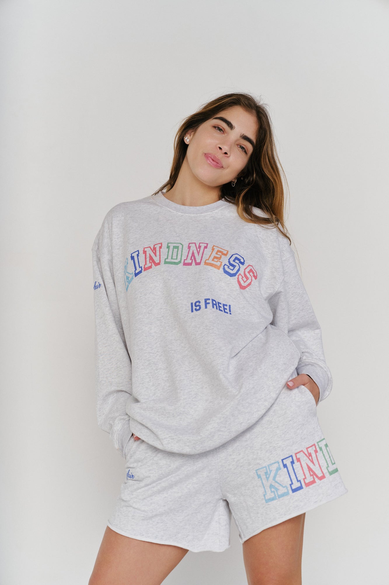 Kindness is Free Sweatshorts | Grey