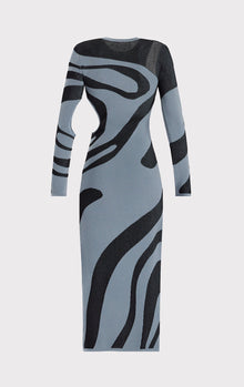 Abstract Jacquard Gown | Cinder & Black