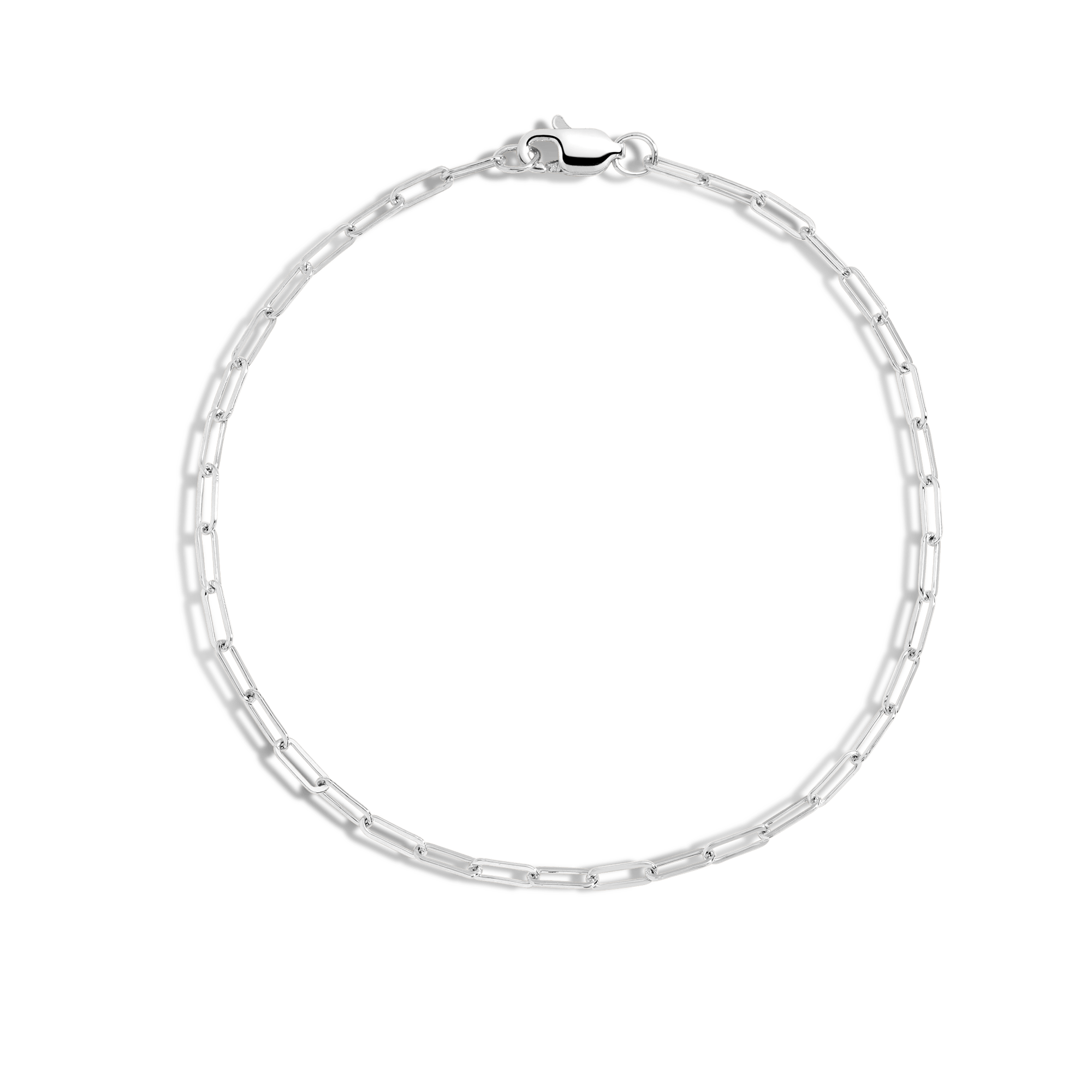 Medium Chain Bracelet White Gold Vermeil 14K 18K