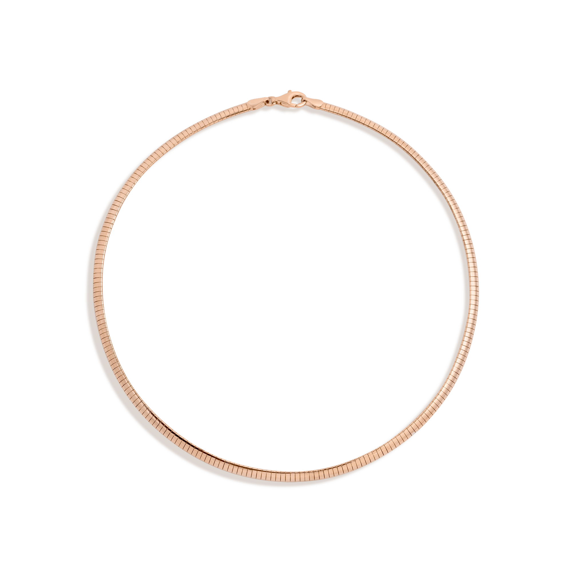 Omega Chain Necklace Vermeil Rose Gold 4mm
