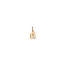 Bold Bubble Letter Pendant Vermeil 14k Yellow Gold A First