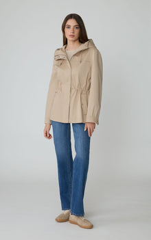 Avalynn Strech Cotton Utility Jacket | Almond